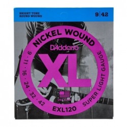 D'Addario EXL120 - Juego de cuerdas para guitarra eléctrica de acero y níquel...