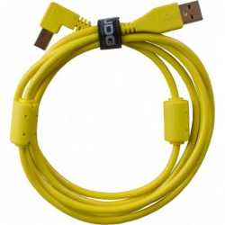 U95004YL - ULTIMATE AUDIO CABLE USB 2.0 A-B YELLOW ANGLED 1M