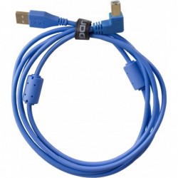 U95004LB - ULTIMATE AUDIO CABLE USB 2.0 A-B BLUE ANGLED 1M