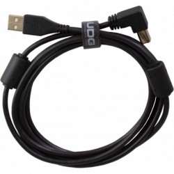 U95004BL - ULTIMATE AUDIO CABLE USB 2.0 A-B BLACK ANGLED 1M - UDG