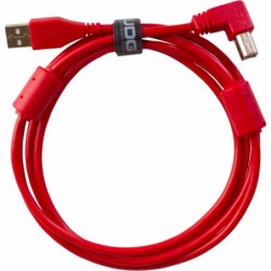 U95006RD - ULTIMATE AUDIO CABLE USB 2.0 A-B RED ANGLED 3M