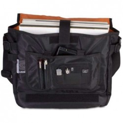 U9450BL/OR - ULTIMATE COURIERBAG  BLACK, ORANGE INSIDE