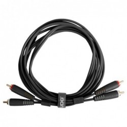 U97001BL - ULTIMATE AUDIO CABLE SET RCA-RCA STRAIGHT BLACK