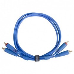 U97001LB - ULTIMATE AUDIO CABLE SET RCA-RCA STRAIGHT LIGHT BLUE