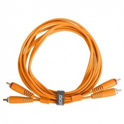 U97001OR - ULTIMATE AUDIO CABLE SET RCA-RCA STRAIGHT ORANGE