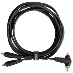 U97005BL - ULTIMATE AUDIO CABLE SET RCA STRAIGHT - RCA ANGLED BLACK