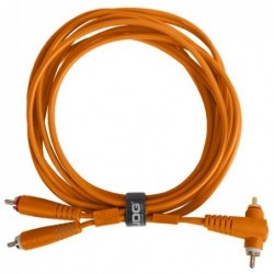 U97005OR - ULTIMATE AUDIO CABLE SET RCA STRAIGHT - RCA ANGLED ORANGE