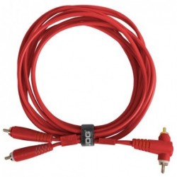 U97005RD - ULTIMATE AUDIO CABLE SET RCA STRAIGHT - RCA ANGLED RED