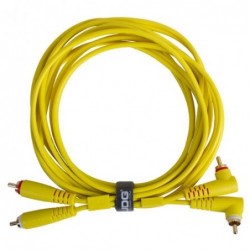 U97005YL - ULTIMATE AUDIO CABLE SET RCA STRAIGHT - RCA ANGLED YELLOW