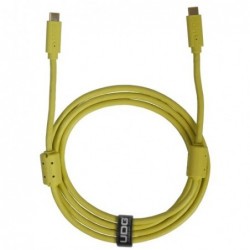 U99001YL - ULTIMATE AUDIO CABLE USB 3.2 C-C YELLOW STRAIGHT 1,5M